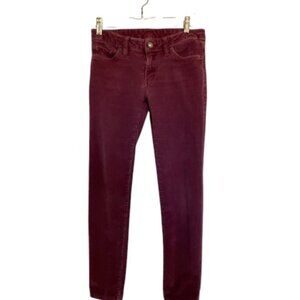 PATAGONIA Women's Burgundy Organic Cotton Corduroy Slim Pants Jeans Size 27